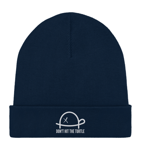 DHTT - white line - Organic Rib Beanie